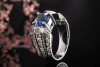 Bulgari BVLGARI Ring mit Saphir und Brillanten Diamanten 750er Weißgold 