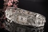 Antike Damen Armbanduhr mit üppigem Diamantbesatz in 950er Platin Arbeit 