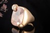 Pomellato Ring Ritratto Rosenquarz u. Diamanten Mattiert in Roségold 750 