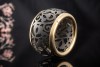 Pomellato Ring Arabesque Graue Titan Arbeit in Roségold 750 Ringgröße 53 