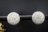 Ohrstecker Ohrringe Rund mit 146 Diamanten 3,07 Ct TW IF in Weißgold 750 
