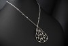 Exklusives Collier Kette mit XL Anhänger Tanzende Diamanten Weißgold 750 