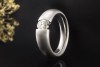 Spannring mit 1 Diamant Halbkaräter 0,50 Carat in Weißgold 585 gebürstet 