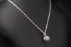 A. Odenwald Tango Collier Kugel Anhänger Kette Bunte Saphire in Weißgold 