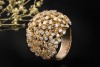 Cocktail Ring Exklusive Goldschmiedearbeit mit Diamanten in Roségold 750 