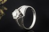 Solitär Vintage Ring 1 Altschliff Diamant 2 Ct Handarbeit 750er Weißgold 