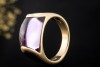 BVLGARI Ring mit Amethyst Bulgari Tronchetto massiv in Gelbgold 750 
