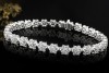 Modernes Armband Blumen Sterne 4,58 Carat Diamanten in 750er Weißgold 