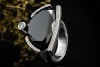 Ring Schwarzer Diamant mit 12 Carat Designer Handarbeit in Weißgold 750 