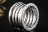 BVLGARI B.zero1 Ring 5-Band Modell Massiv in 750er Weißgold Größe 51 