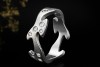 Georg Jensen Ring mit Diamanten Außergewöhnliche 750er Weißgold Arbeit 