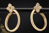 Cartier Hindu Floral Ohrringe Creolen Clips Diamanten in 750er Gelbgold 