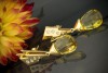 BLITZ Designer Ohrstecker Ohrringe mit Beryll & Brillanten in 750er Gelbgold 