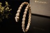 BVLGARI Serpenti Viper Armreif Armspange mit Diamanten Roségold Full Set 