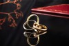 Cartier Trinity Charm Anhänger mit Karabiner 3 Ringe Gold 750 Zertifikat 