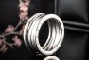 BVLGARI Ring B.zero1 4-Band in 750er Weißgold Full Set OVP Größe 53 