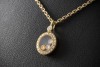 Chopard Happy Diamonds Anhänger Kleines Modell Diamanten in Gelbgold 750 