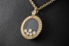 Chopard Happy Diamonds Anhänger Großes Modell Diamanten in Gelbgold 750 