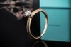 Tiffany & Co Solitär Ring Setting mit Diamant 0,21 Ct in Gelbgold Platin 