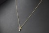 Tiffany & Co. Collier Kette Kreuz Elsa Peretti 51,5 cm in 750er Gelbgold 