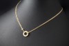 Cartier Love Collier Kette mit Anhänger 2 Diamanten in 750er Gelbgold 