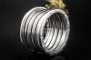 BVLGARI B.zero1 5-Band Ring beweglich in 750er Weißgold Neuwertig Gr. 62 