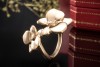 Cartier Ring Caresse d'Orchidées Blume mit Diamanten in 750er Roségold 