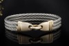 Fred Paris Armband Bracelet Force 10 Segelseil geflochten Gelbgold 750 