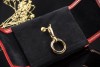 Cartier Trinity Charm Anhänger an Karabiner 3 Ringe 750er Gold Full Set 