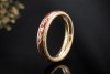 Wellendorff Ring Chili Rot Drehring mit Diamant in 750er Gelbgold Gr. 61 