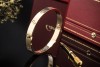 Cartier Love Armreif Armband Neues Modell in Gelbgold 750 Gr 17 Full Set 