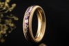 Wellendorff Ring Aubergine Fantasie Lila Drehring 1 Diamant Gelbgold 750 