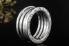 BVLGARI Bulgari B.zero1 3-Band Ring beweglich in 750er Weißgold Gr. 55 