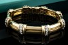 Tiffany & Co Armband Gliederarmband Diamanten in Gelbgold 750 mit Platin 