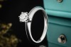 Tiffany & Co Solitär Ring Setting mit Diamant 0,31 Ct in Platin Full Set 