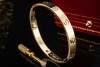 Cartier Love Armreif Armband Bracelet Diamanten Gelbgold Gr. 17 Full Set 