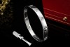 Cartier Love Armreif Armband Bracelet 6 Diamanten Weißgold Gr. 17 Full Set 