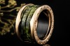 BVLGARI B.zero1 Ring mit Marmor Grüner Naturstein 750er Roségold Gr. 55 