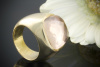 Rosa Quarz Facettiert in massivem 750er Gelbgold Ring 27 Gramm 