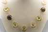 Imposantes Quarz Collier mit Brillanten in 750er Gelbgold  