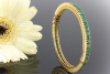 Smaragd Armreif 5 Carat Smaragde Emerald Bracelet in 750er Gelbgold 