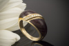 Victor Mayer Ring Emaille Lila dunkel Top Brillanten 750er Gold 13 von 500 