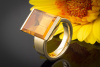 Schlichte Eleganz Ring mit Citrin in massiver Goldschmiedearbeit Gelbgold 750 