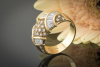 Diamanttraum Ring mit Baguette und Trapez Diamanten in 750er Gelbgold 