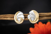Ohrstecker Ohrringe Bicolor Goldschmiedearbeit mit Brillanten in Gold 750 