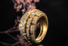 Cartier Maillon Panthere Ring mit 5 Reihen Brillanten in 750er Gelbgold 