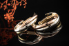 Cartier Manschettenknöpfe Trinity de Cartier halbrund Gold Tricolor 750 