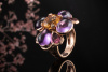 Chanel Coco Kollektion Ring Amethyst Citrin Turmalin Rotgold Rosegold 51 