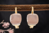 Pomellato Ohrringe Ohrstecker Nudo Classic Rosenquarz Gelbgold 