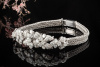 Exklusives Vintage Armband mit Diamanten 4 Ct in Weißgold 750 geflochten 